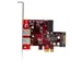 4 Poorts PCI Express USB 3.0 Kaart 5Gbps 2 Extern & 2 Intern SATA