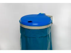 Afvalverzamelaar 120 Liter Enkelvoudig Wandmontage Deksel Blauw