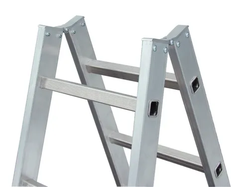 Bokladder Dubbelzijdig 4.03m 2x14sporten Aluminium Scharnieren