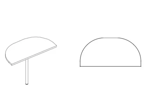 aanbouwtafel,i.h.v.,HxBxD 720-840x1200x600mm,halfrond,MP-lichtgrijs