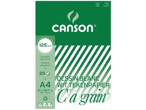 tekenblok C à grain 125 g/m² 21 x 29,7 cm (A4)