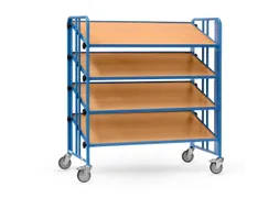 Bakkenwagen 2895 300kg 1280x658mm blauw 4 kantelbare etages