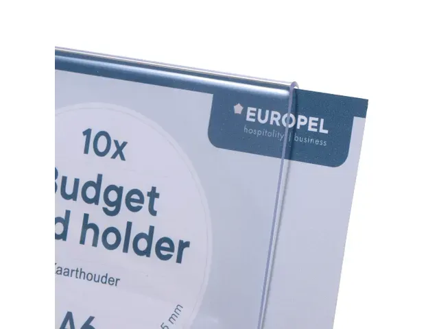 Kaarthouder Budget L-Standaard A6 1,5mm Liggend Acryl set 10 stuks