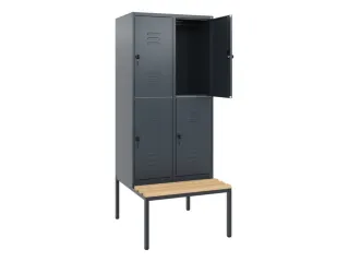 Dubbeldekse dekenkist,HxBxD 1950x800x815mm,2x2vak.,vak B 400mm - 2