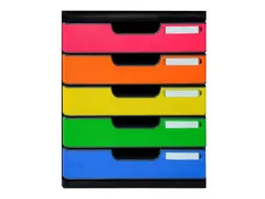 Ladenblok Modulo A4 5 Laden Gesloten Zwart/harlekijn A4+