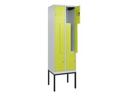 Z-garderobekast,HxBxD 2120x600x500mm,vak B 150/300mm,cil.-slot