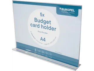 5x Kaarthouder Europel Budget T-Standaard A4 Liggend - 1