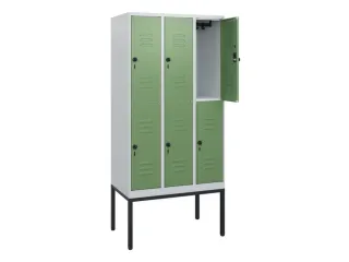 dubbeldekse locker,HxBxD 1950x900x500mm,3x2vak.,vak B 300mm - 2