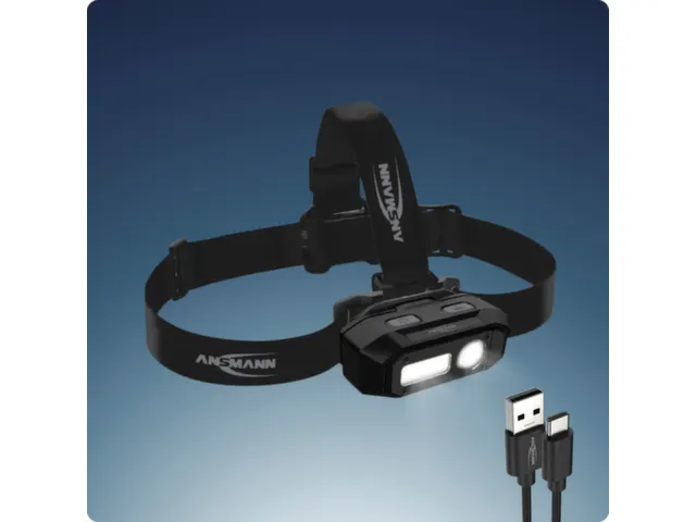 hoofdlamp,behuizing alu/ABS,LED,250-600lumen,hoofdband,sensor