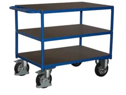Tafelwagen 1000kg 1200x800mm 3 Etages Ral5010 Waterbestendig