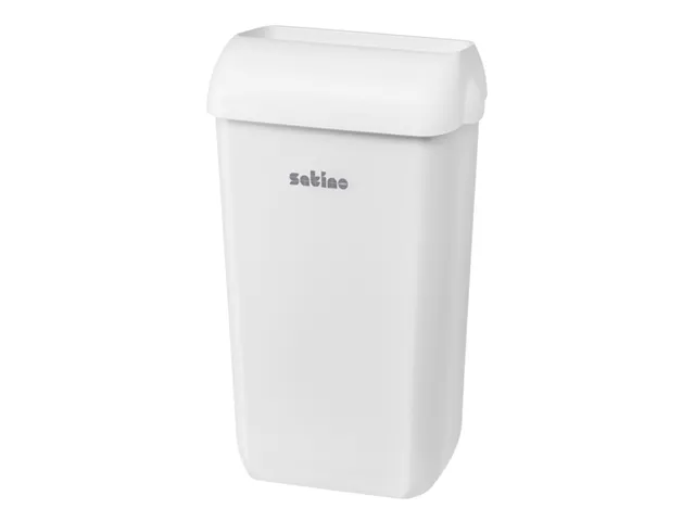 Afvalbak Satino open inworp 23 liter wit 332580