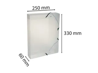 Klasseerdoos CRYSTAL PP rug 60mm transp. - 11
