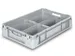 Bac de rangement,p. bac gerbable,HxLxl 80x280x178mm,division 1/4,PP