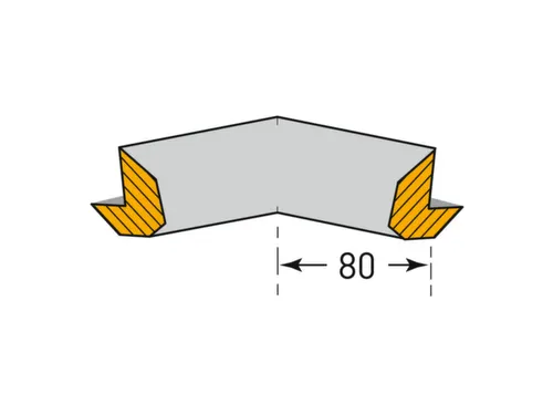 hoekbescherming,binnenhoek,v. binnen/buiten,been L 40mm,PU-schuim