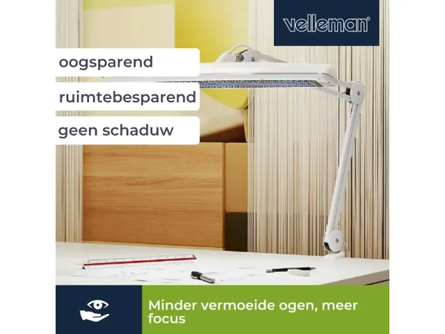 Verstelbare bureaulamp Led 3x14W Wit
