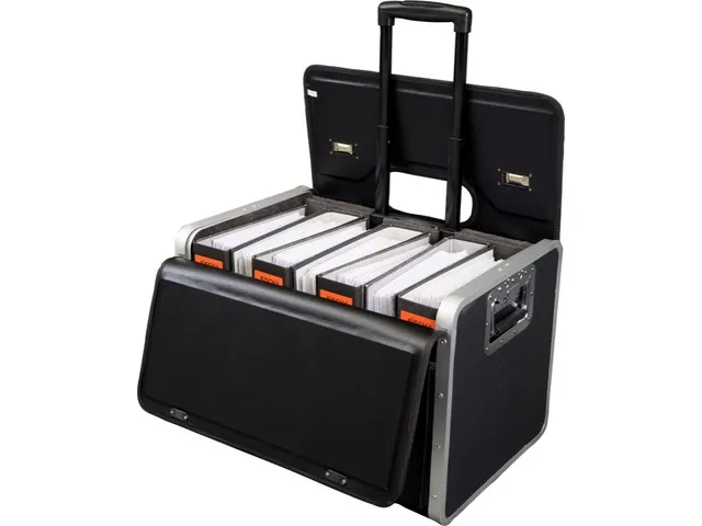 Valise pilote trolley Alassio Parma imitation cuir Noir