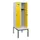 locker met bank,HxBxD 1950x600x815mm,2vak,vak B 300mm,draaigrendel