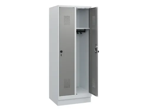 schoollocker,HxBxD 1630x600x500mm,2vak,vak B 300mm,draaigrendel,sokkel