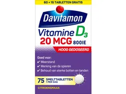 Vitamine D Davitamon Forte 75 smelttabletten