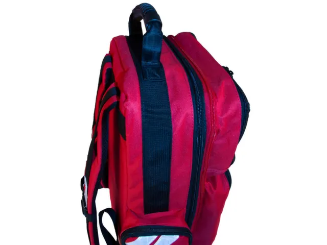 reddingsrugzak,DIN 14142/EHBO-set,Cordura,rood,HxBxD 450x270x180mm