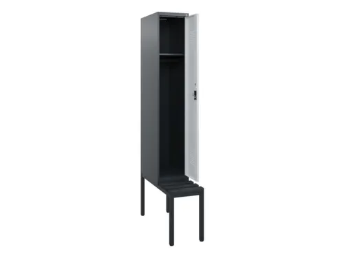 locker met bank,HxBxD 1950x300x815mm,1vak,vak B 300mm,cilinderslot