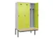locker met bank,voor scheiding van kleding,HxBxD 2120x1200x815mm,3vak