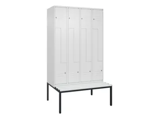 Z-garderobekast,HxBxD 2120x1200x815mm,8vak,vak B 300mm,cil.-slot - 1