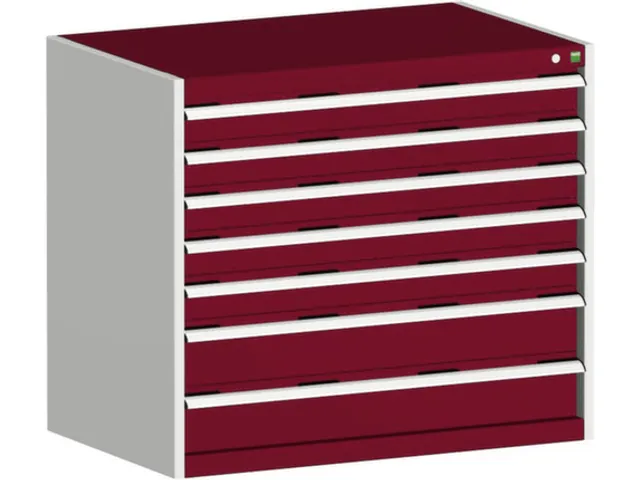 ladekast HxBxD 900x1050x650mm 7laden RAL7035 front RAL3004