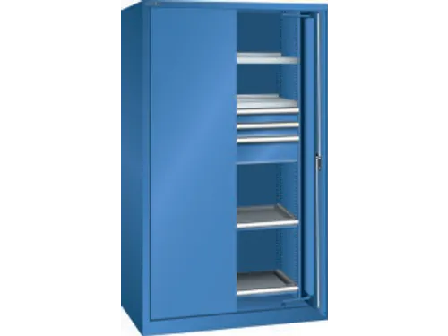 zwaarlastkast met zwenkdeuren,HxBxD 1950x1146x690mm,lak RAL5019