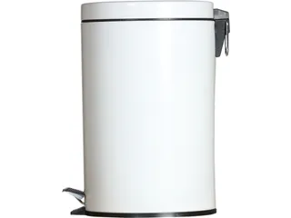 pedaalemmer,12l,HxØ 400x248mm,binnenbak kunststof,romp metaal wit - 1