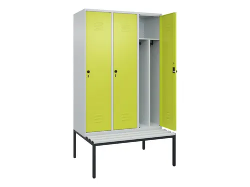 locker voor scheiding van kleding,HxBxD 2120x1200x815mm,3vak