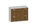 hangmappenkast 770x1000x430mm 2hangmappenframes Onyx+ noten