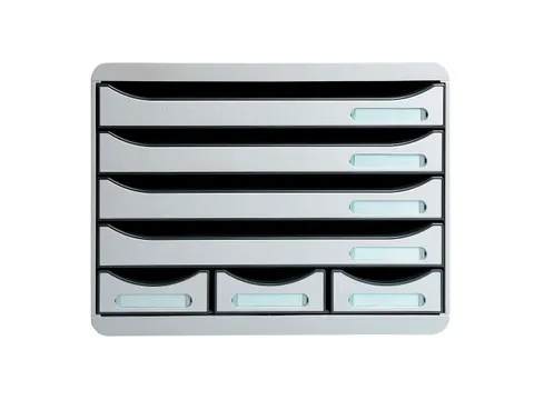 Store-box Mini Ladenblok 7 Laden Grijs