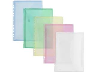 Foldersys Enveloptas Velcro Sluiting A4 Geperforeerd 11-gaats Assorti - 1