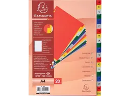 Tabbladen A4 Pp A-Z 20-delig Assorti 11-gaats