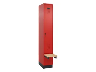 locker met bank,HxBxD 1950x300x815mm,1vak,vak B 300mm,draaigrendel - 2