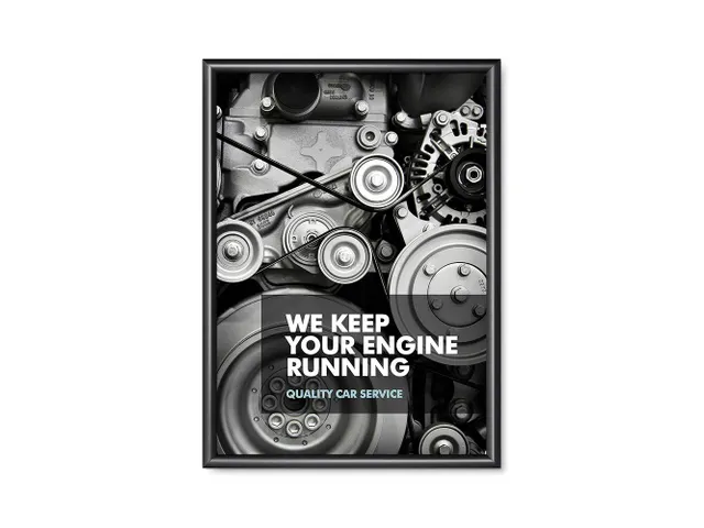 Kliklijst 50x70cm Rechte hoeken 25mm Zwart RAL9005