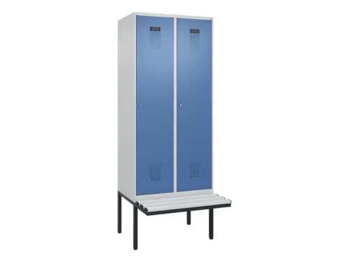 locker met bank,HxBxD 2120x800x815mm,2vak,vak B 400mm,cilinderslot