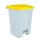 Contitop,afvalbak met pedaal 70L wit/geel/VE:3