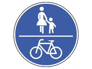 verkeersbord,gemeenschappelijk voet-/fietspad,conform StVO,aluminium - 1