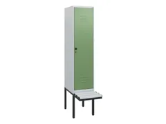 locker met bank,HxBxD 1950x400x815mm,1vak,vak B 400mm,draaigrendel