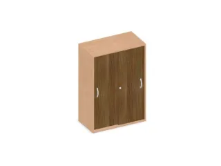 Schuifdeurkast 1150x800x430mm Romp Beuken Decor Front Noten - 1