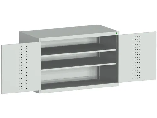 kast met geperforeerde platen,HxBxD 800x1300x650mm,2xStalen bodem