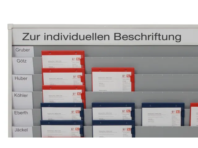 Werkplaats-/Opdrachtplanner Kunststof Profiel 918x1575mm 6 Rijen