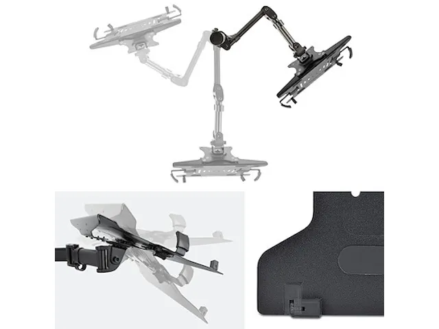 Bras pour ordinateur portable ou écran Noir