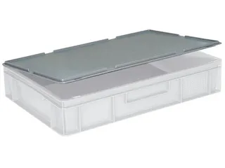 Scharnierdeksel Voor Euronorm Stapelkrat Lxb 600X400Mm Grijs - 2