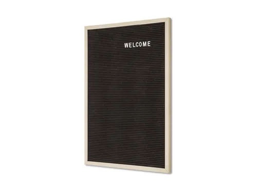 Letterbord Zwart 40x60cm licht houten frame