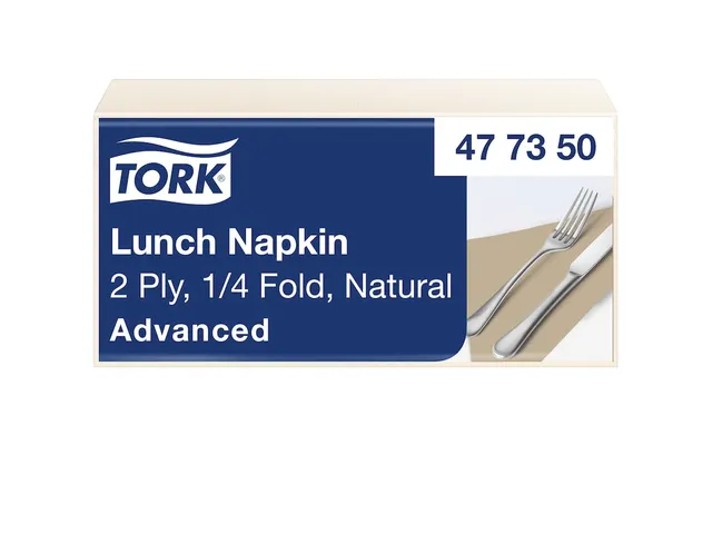 Tork 477350 Lunchservet 33x33cm 2-laags 1/4 vouw 10x200st Natural