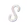 S-haak,v. afzetketting,LxB 55x27mm,staal,geel