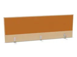 opzetpaneel,v. bureau,aanbouw achter,B 1600mm,NE-esdoorn,BN3005-geel